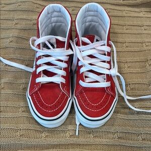 Vans Red Kids High-Top Sneakers - Sz 12